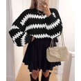 thumbnail image 6 of Womens Cute Sweaters Trendy Color Block Pullover Sweater Cable Knit Jumper Tops, 6 of 8