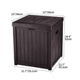 thumbnail image 2 of DWVO Outdoor Lockable 51 Gallon Resin Deck Box, Brown, 2 of 5