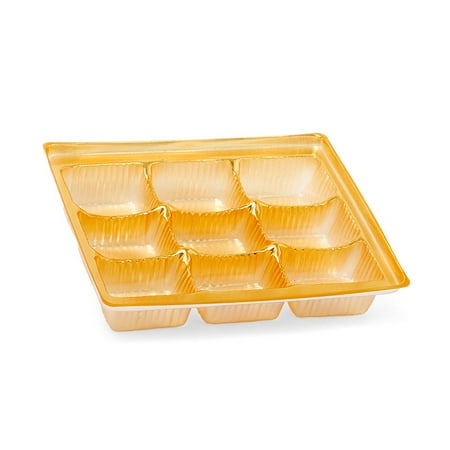 

Gold Candy Trays for 9 Candies | Quantity: 100 | Width: 5 1/8 by Paper Mart