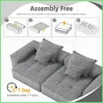 thumbnail image 3 of Modern Oversized 4-PC Sparkling Chenille Sectional Sofa with 2 Chaises - Grey, No Assembly, Ideal for Living Rooms, 3 of 21