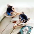 thumbnail image 3 of Visland Boucles d'Oreilles en Forme de Renard Dessin Animé Strass Bijoux pour Femmes Cadeau, 3 of 8