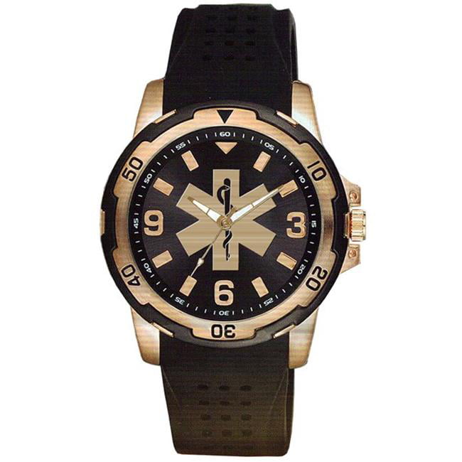 Frontier - Frontier 54EMT Silicon Strap Brass Case Catalog Watch with Black Dial