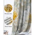 thumbnail image 3 of Yellow White Floral Blackout Curtains for Bedroom Living Room Darkening Curtains 63 Inches Long Spring Botanical Watercolor Flowers Window Curtain 2 Panels Set Window Treatment Grommet Drapes 42"x63", 3 of 9