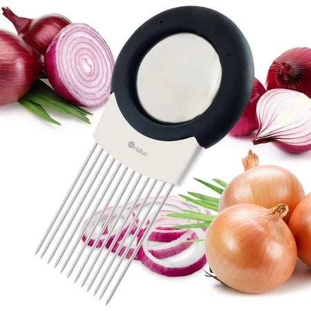 

Orblue All-In-One Onion Holder - Onion Slicer and Chopper with Stainless Steel Odor Remover