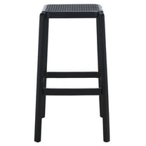 SAFAVIEH Silus Square Backless Bar Stool, Black