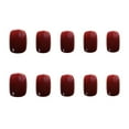 thumbnail image 3 of 24Pcs Manicure Bright Wearable Full Cover Short Square Head False Nails Solid Color Fake Nails Detachable Press-on Nails 11-ZH144-31, 3 of 8