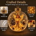 thumbnail image 3 of Glowing Christmas Diorama Ornament 3.14 Inch Clear Acrylic Scene, Warm LED Light Illuminates Intricate Miniature Scenes for Holiday Hanging Decor Home Displays Family Gifts and Keepsakes, 3 of 7