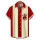 thumbnail image 2 of Hombres Casual Botones Playa Sin posicionamiento Estampado Turndown Camisa de manga corta Blusa Pompotops oipoqjl46205, 2 of 7
