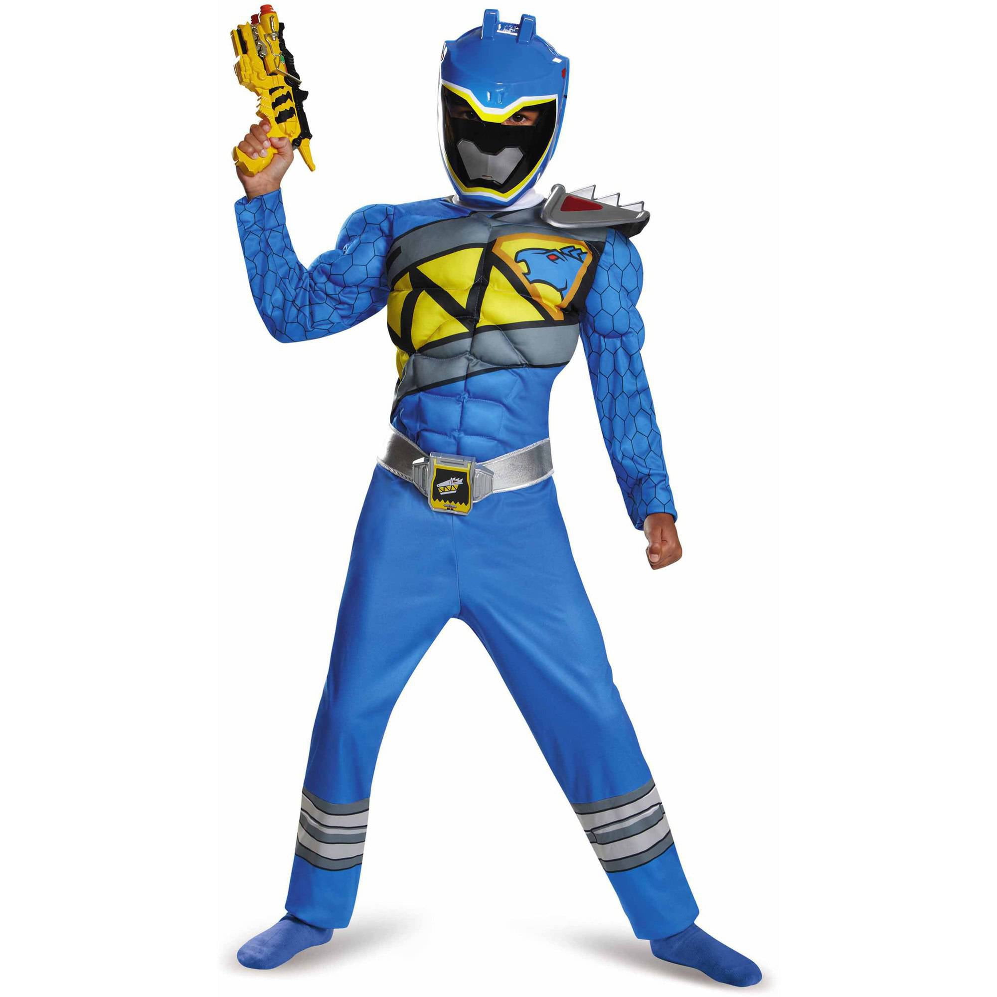 Blue Power Ranger Dino Charge Classic Muscle Child Halloween Costume - Walm...