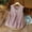 Purple, variant on Women's Breathable Casual Linen Camisoles, U Neck Sleeveless Loose Flowy Front Pleated Embroidery Lace Trim Tank Undershirts Daily Wear, Purple M