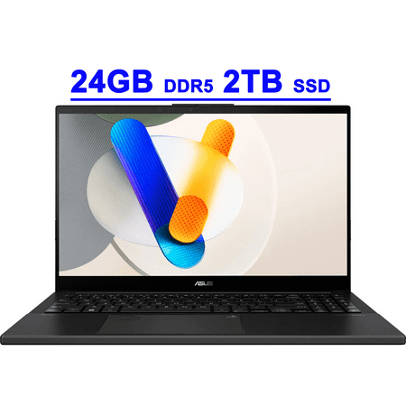 Asus Vivobook Pro 15 OLED Premium Copilot AI PC Laptop 15.6" FHD OLED (Glossy, 500nits HDR, 100% DCI-P3),Intel 16-core Ultra 9 185H 24GB DDR5 2TB SSD GeForce RTX 3050 Backlit 5M Privacy Camera Win11