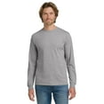 thumbnail image 3 of Gildan Long Sleeve Crew Neck T-Shirt for Men, Comfortable Heavy Cotton Sport Grey Tee, M, 9 Pack, 3 of 7
