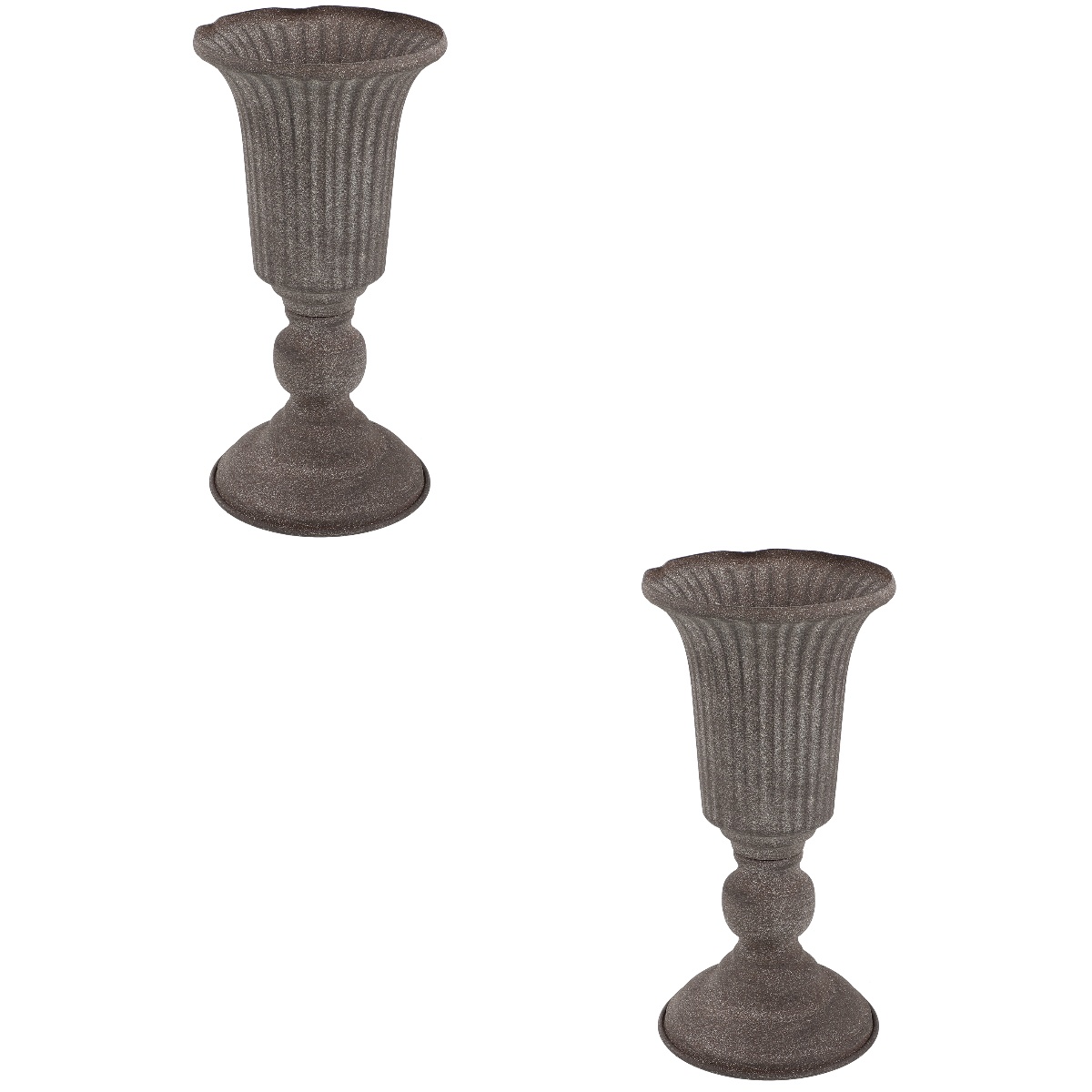 Narrster 2pcs Classic Garden Urn Planter Decorative Urn Planter Vintage Style Flower Pot Wedding Tabletop Decoration