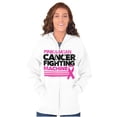thumbnail image 3 of Breast Cancer Fighting Machine Zip Hoodie Sweatshirt Women Brisco Brands X, 3 of 6