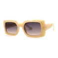 thumbnail image 2 of Mod Rectangle Minimal Pop Color Womens Sunglasses Beige Smoke, 2 of 4