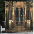 thumbnail image 4 of Ambesonne Gothic Shower Curtain, Hall Pillars, 69"Wx70"L, Ivory Brown Black, 4 of 5