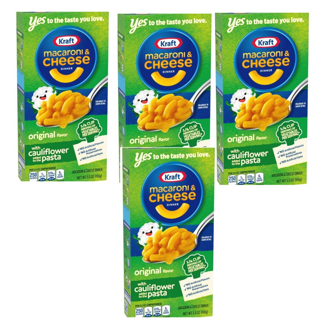 Kraft Original Cauliflower Pasta Mac & Cheese 5.5oz pack of 4