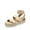 NUDE, variant on Strappy Espadrille Platform Wedge Sandals for Women Dressy Summer, Comfortable Open Toe Sandals with Cushioned Insole and Ankle Strap Buckle
