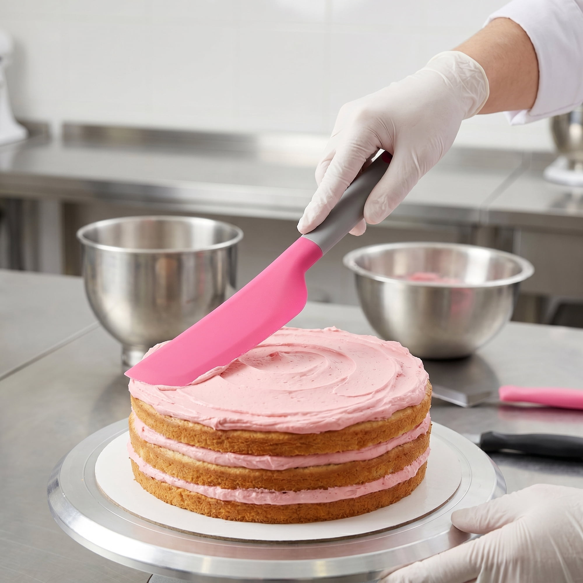 Unique Bargains Heat-Resistant Dishwasher Safe Spatula Utensil Rose Pink 13" x 2.2"