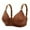 Coffee, variant on Women Active Solid Bra Front Buckle Lace Edge Seamless Yoga Sleep Bra for Movement and Comfortable Support 46 Blue