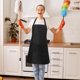 thumbnail image 4 of Luxshiny 10Ud Delantal De Cocina Negro Ajustable Con Bolsillos Para Uso Profesional, 4 of 7