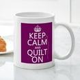 thumbnail image 3 of CafePress - Keep Calm And Quilt On Mugs - 11 oz Ceramic Mug - Novelty Coffee Tea Cup, 3 of 4