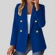 thumbnail image 1 of TaTaai Women's Casual Suit Coat Long Sleeve Lapel Collar Button Front Patch Pockets Solid Color Blazer Slim Fit Lightweight Spring Summer Daily Office Wear Gift, 1 of 5
