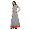 thumbnail image 3 of Moomaya Printed Cold Shoulder Cotton Crop Top Skirt Set Party Wear Ethnic Set, 3 of 6
