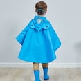 thumbnail image 4 of UACY Kids Rain Poncho Cute Raincoat Jacket Cute Rain Coat Toddler Boys Girls Rain Light Waterproof Hoodie Outwear (Blue, 5-6 Years), 4 of 4