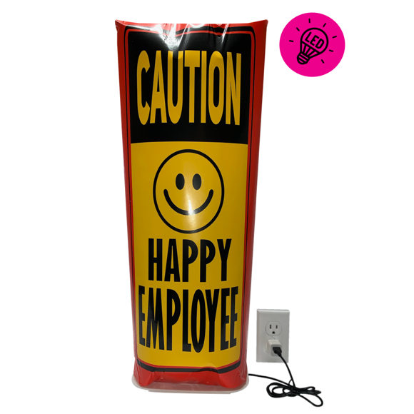 PUMP UP YOUR GREETINGS! 24in Office Pop Up Greeting Card Balloon - USB Powered, LED Lights