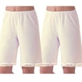 thumbnail image 1 of Sylvamorning Short de Pyjama pour Femmes Bordure en Dentelle Bloomer Demi-Slip Culotte, 1 of 2