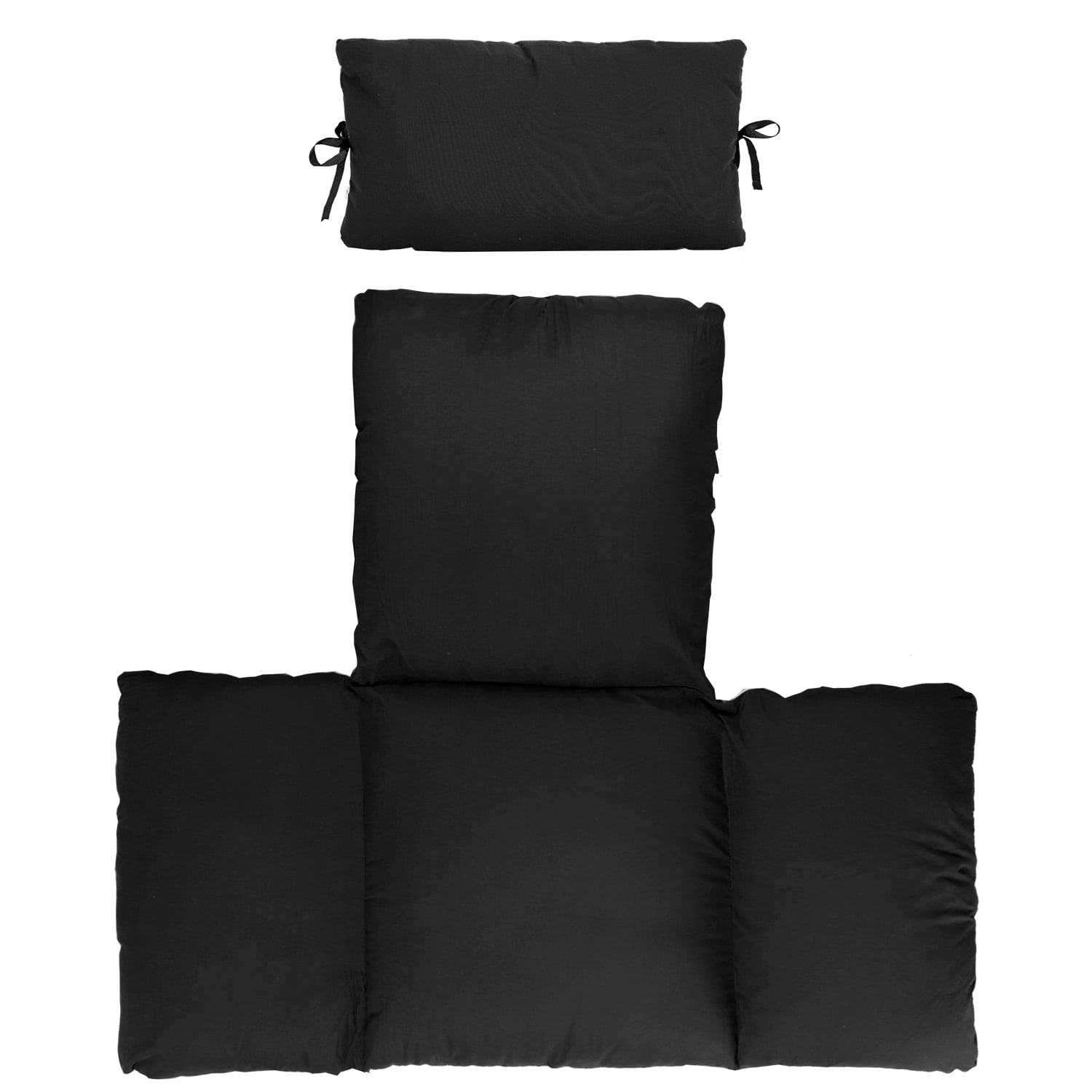 Outdoor Egg Chair Cushions Hanging Basket Seat Cushion Thicken Soft Egg Swing Chair Pad with Headrest for Backyard, Deck, Sun Room, Garden,Swimming Pool