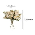 thumbnail image 3 of Bdday Room Decor for Men Simulation Flower Bouquet Silk Flowers Home Living Room Bedroom Desktop Arrangement Fake Flowers Vintage 5 fork Simulation Rouge Rose Flower Classroom Decorations, 3 of 6