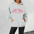 thumbnail image 4 of New York Hoodies for Women 2025 Long Sleeve Graphic Y2K Hoodie with Pockets Streetwear Hooded Sweatshirt Pullover Tops, 4 of 5