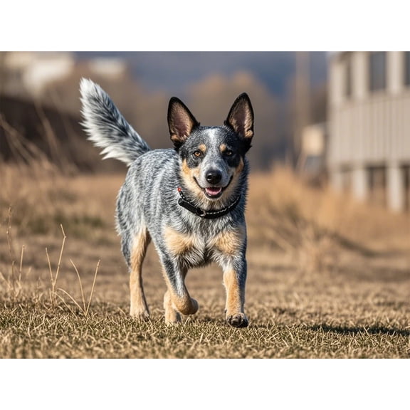 5D Diamond Painting Blue Heeler Australian Cattle Dog Diamond Art DIY Kits Full Round Drill Rhinestones by Number Embroidery Arts and Crafts for Living Room Home Wall Decor 12x16 inch / 30x40cm