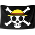 thumbnail image 1 of Anime Room Decor Large Size One Piece Flag,Pirate Legion Flag,Wall Hanging Decor boys room decor For Bedroom Living Room (35in*59in), 1 of 5