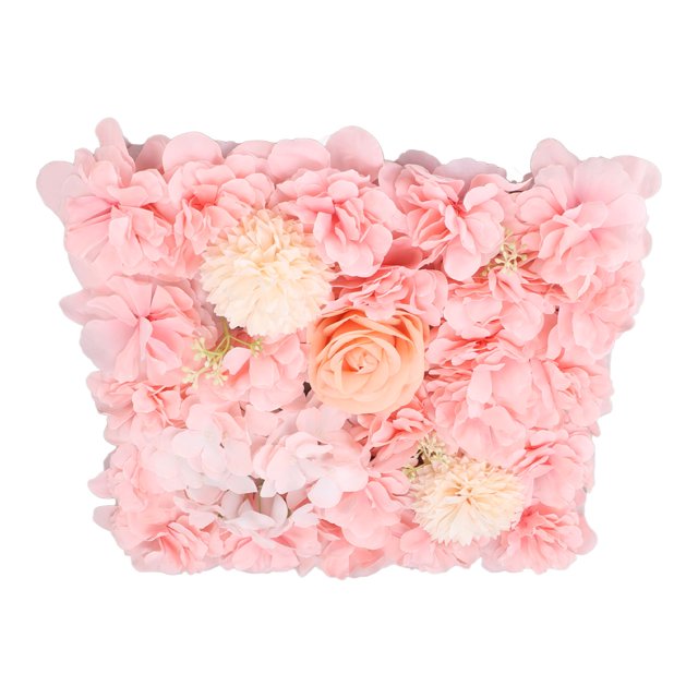 Panel De Pared De Flores Artificial 15x15 Pulgadas, Telón De Fondo Floral De Simulación De Seda Para El Fondo Del Escenario De La Fiesta De Bodas Incluye