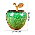 thumbnail image 3 of 1 PC Crystal Apple Figurine Paperweight Craft Decoration Table Top Ornament Statue Fruit Collectible Ornament Home Decor, 3 of 6
