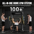 thumbnail image 4 of Mikolo M4 Advanced All-In-One Smith Machine Home Gym Package, 2200 lbs Power Rack Cage with Cable Crossover, 360° Landmine, Barbell Holders and Other Attachments, Total Body Strength Training Cage, 4 of 11