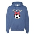 thumbnail image 2 of Wild Bobby, Cute Soccer Mom Ribbon Soccer Ball Gift Sports, Mother's Day, Unisex Graphic Hoodie Sweatshirt, Vintage Heather Blue, Large, 2 of 3