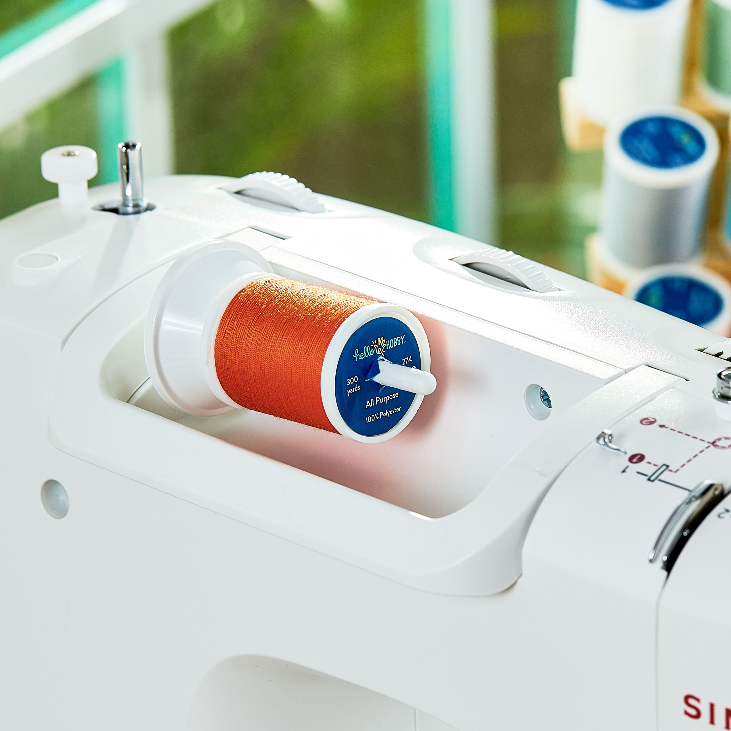 Hello Hobby Bitter Orange 100% Polyester All Purpose Thread, 300 Yards