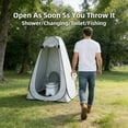 thumbnail image 6 of Tarmeek Privacy Tent Pop Up Shower Tent Portable Dressing Room Instant Setup Waterproof for Camping Hiking Beach Fishing Travel Outdoor with Carry Bag, Stakes, Guy Lines, White, 6 of 8
