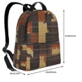 thumbnail image 3 of Lightweight Backpack With Adjustable Shoulder Strap Empty Bag Upright 12×14.5in For Weekend Holiday Travel Hiking Plaid Fall Camo Brown_1, 3 of 5