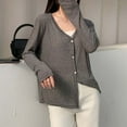 thumbnail image 2 of Women's Lightweight V Neck Button Down Cardigan Sweater For Casual Outfit With Long Sleeves Uv Protection Shirts for Women Cooling Shirts for Women, 2 of 9