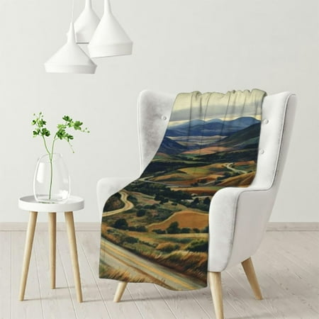 

WHKANG Home Blanket Wilderness Path Under Starry Sky Painting Blanket for Bed Sofa Couch Camping and Warm Throws 50x60in