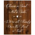 thumbnail image 1 of 2 City Geese Choose A Seat Sign for Wedding Ceremony | Rustic Wood Look On Linen Textured Thick Cardstock Paper | Wedding Decoration, 1 of 2
