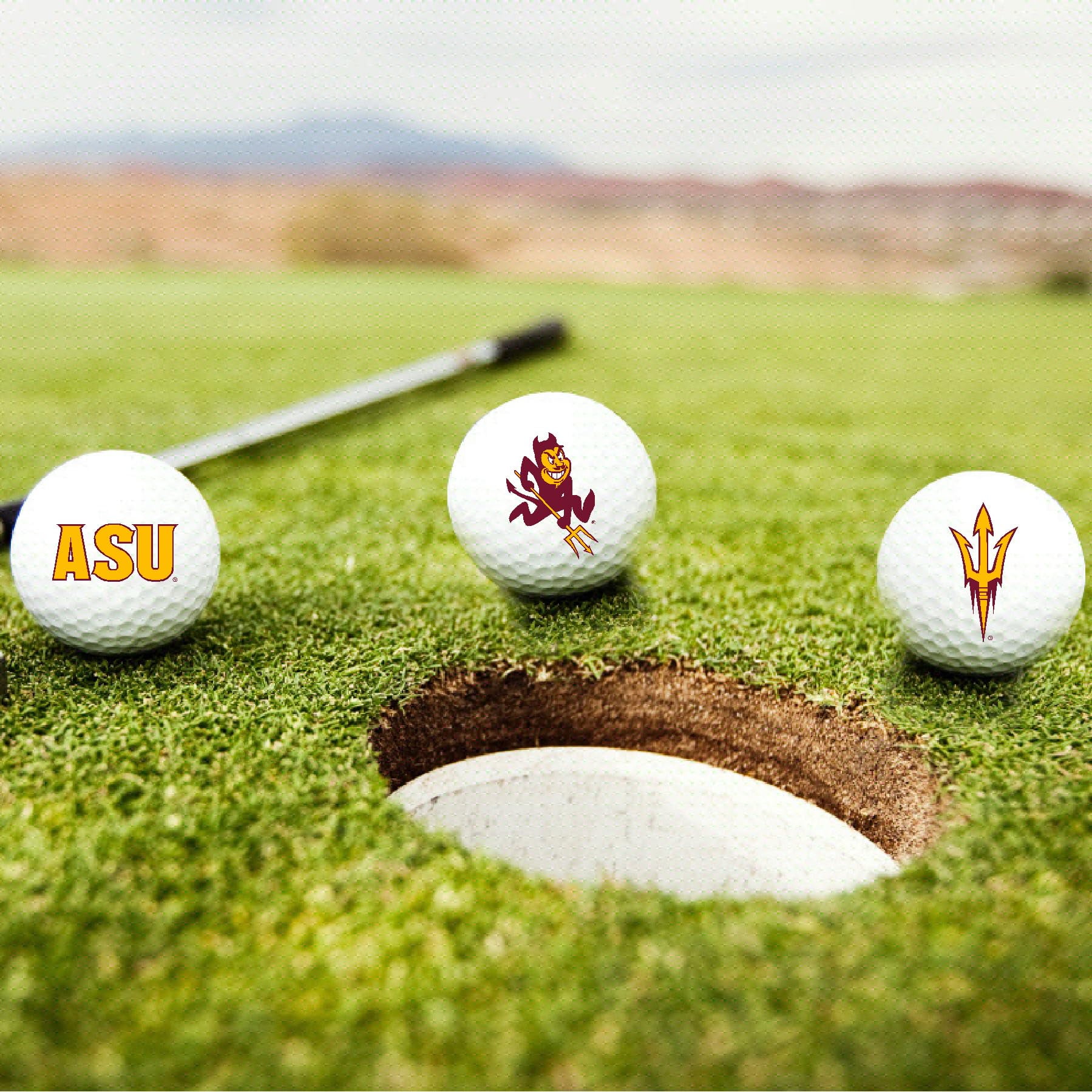 Arizona State University Sun Devils Logo Edition Officially Licensed NCAA Taylormade Distance+ Golf Balls 12-Pack (Dozen)