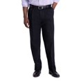 thumbnail image 3 of Men's Haggar Iron Free Premium Khaki Classic-Fit Pleat Front Hidden Comfort Waistband Casual Pant Sand, 3 of 6