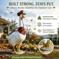 thumbnail image 3 of Realistic Large Porch Goose Statue, Adjustable Waterfowl Sculpture Statue with Removable Cowboy Hat Bandana, Premium Realistic Tall White Geese Figures for Backyard Yard Lawn Art Decoration, 3 of 9