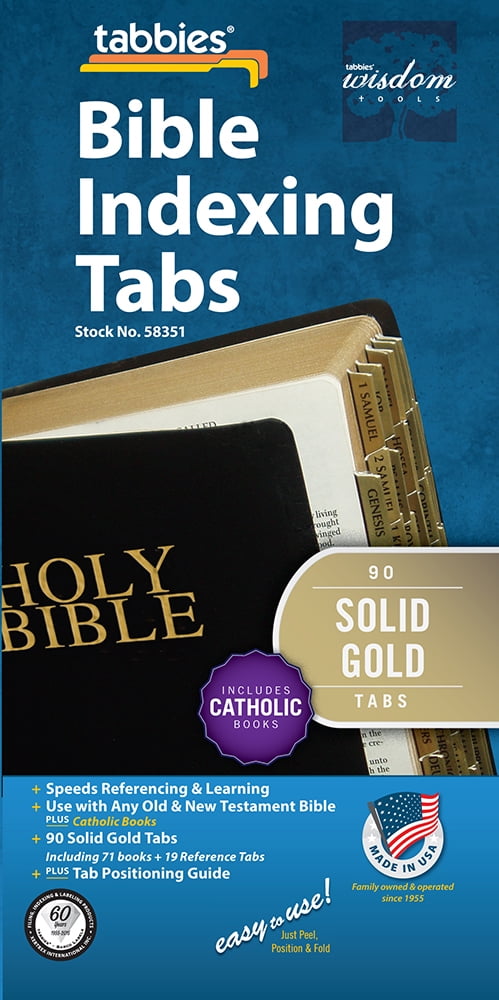 Old Classic Tabs Solid Gold Catholic Bible Tabs